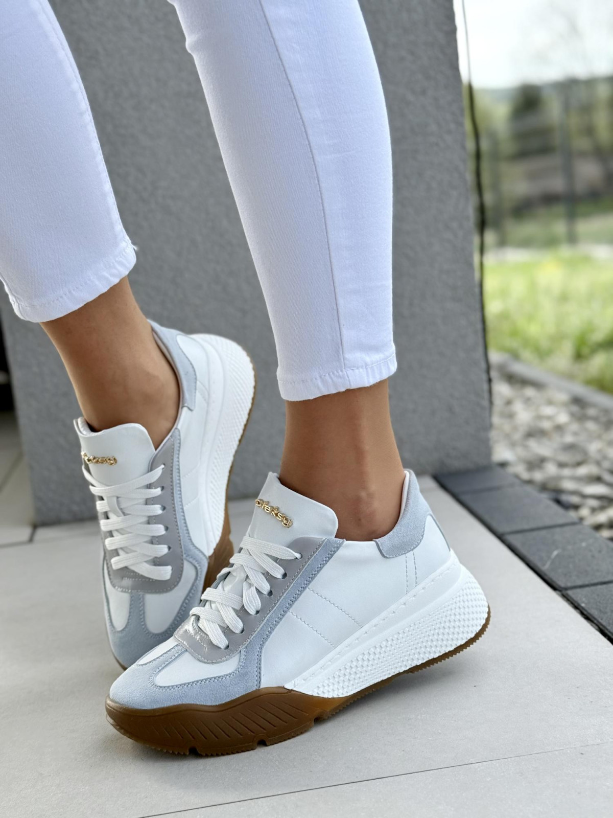 Sneakersy damskie OLEKSY ze skóry naturalnej Polskiej produkcji