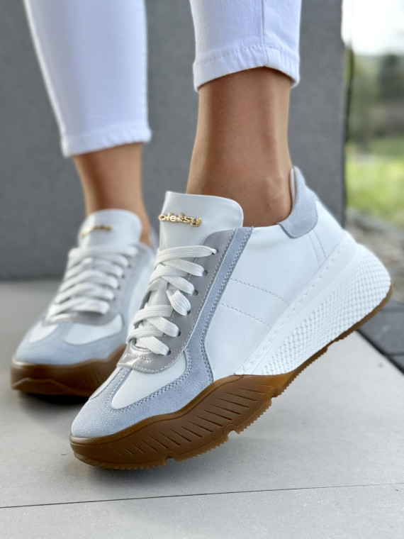 Sneakersy damskie OLEKSY ze skóry naturalnej Polskiej produkcji