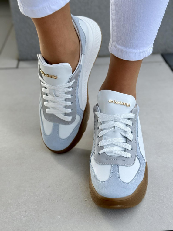 Sneakersy damskie OLEKSY ze skóry naturalnej Polskiej produkcji