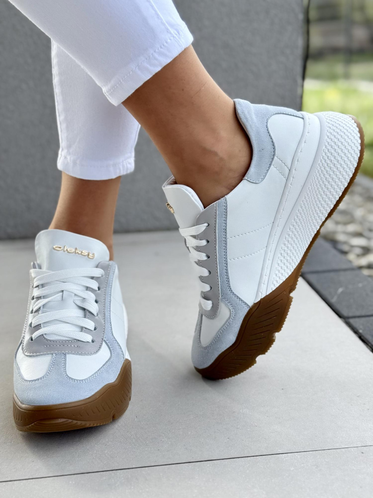 Sneakersy damskie OLEKSY ze skóry naturalnej Polskiej produkcji