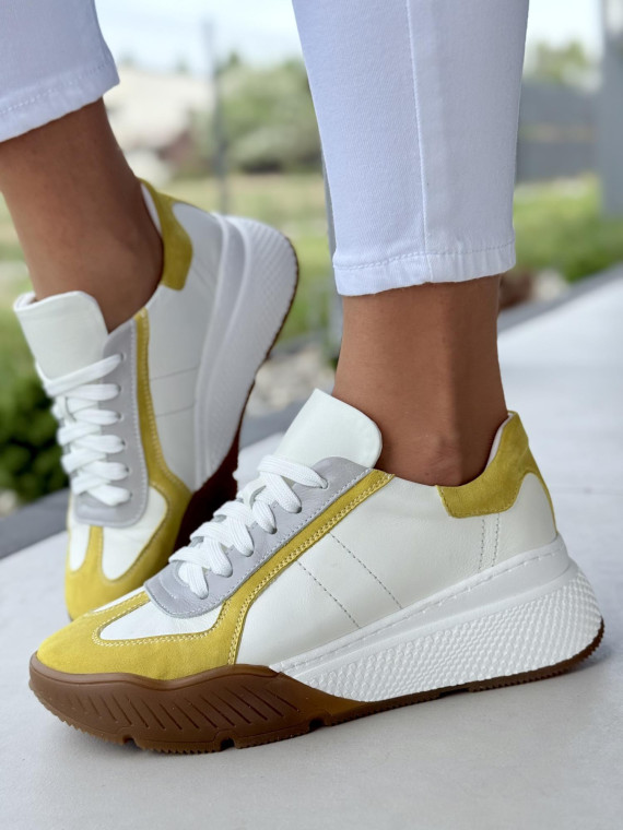 Sneakersy damskie OLEKSY ze skóry naturalnej Polskiej produkcji