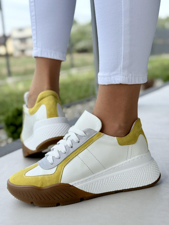 Sneakersy damskie OLEKSY ze skóry naturalnej Polskiej produkcji