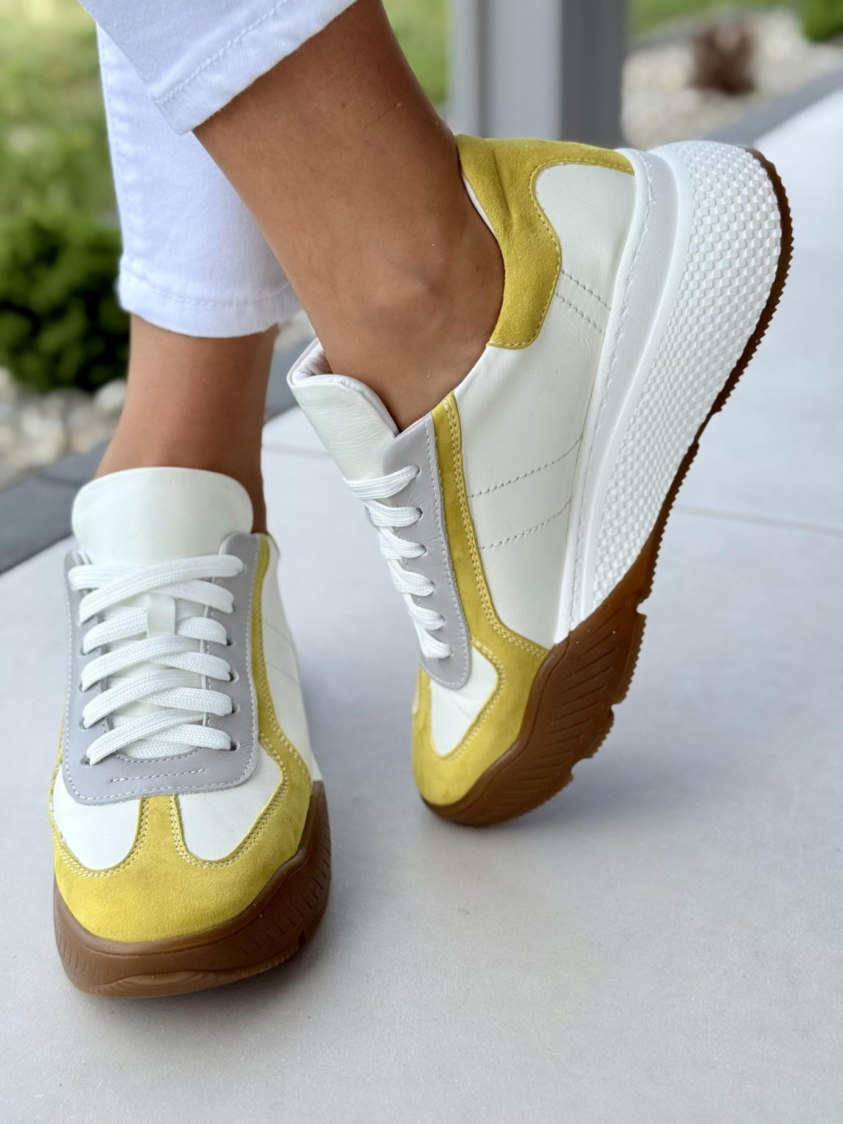 Sneakersy damskie OLEKSY ze skóry naturalnej Polskiej produkcji