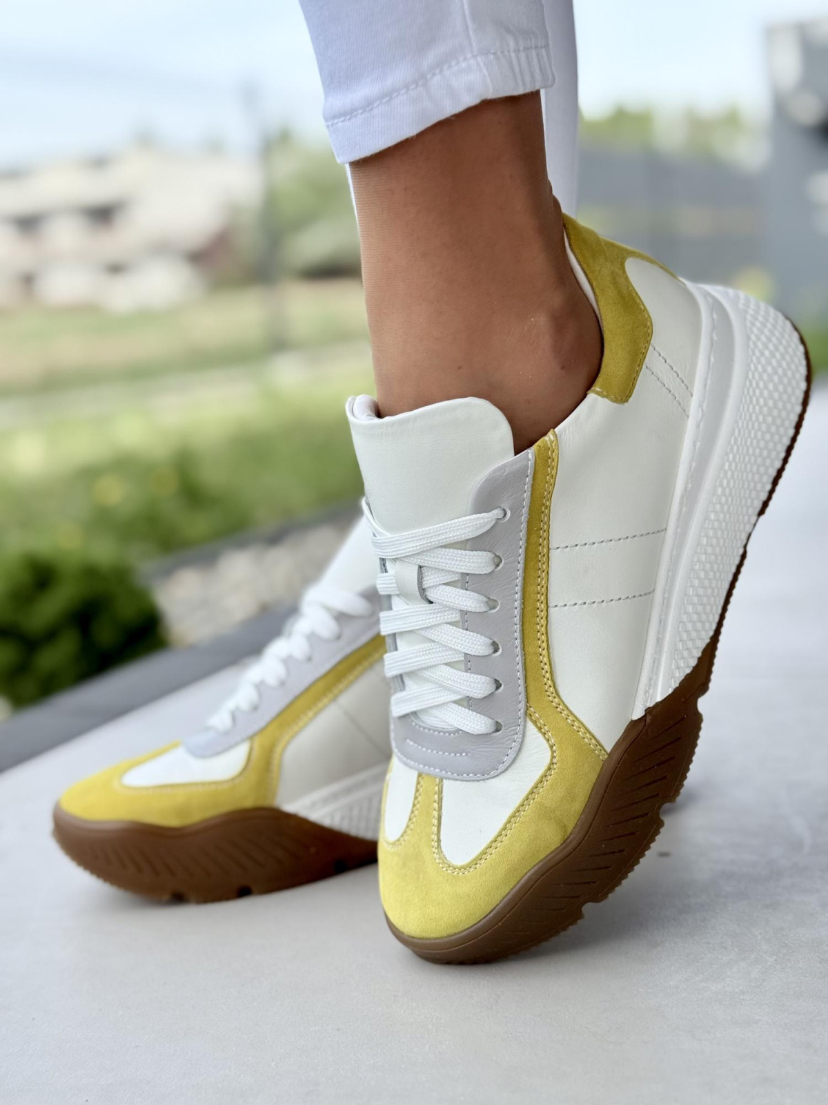 Sneakersy damskie OLEKSY ze skóry naturalnej Polskiej produkcji