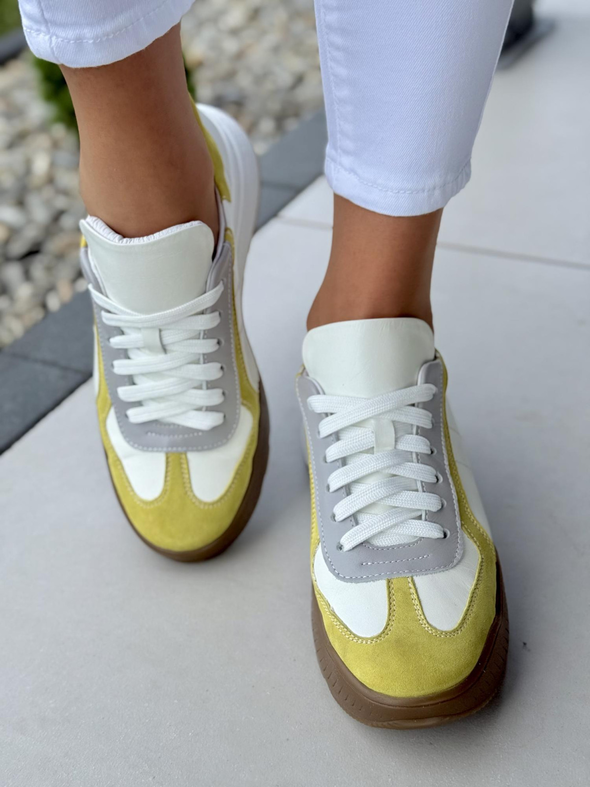 Sneakersy damskie OLEKSY ze skóry naturalnej Polskiej produkcji