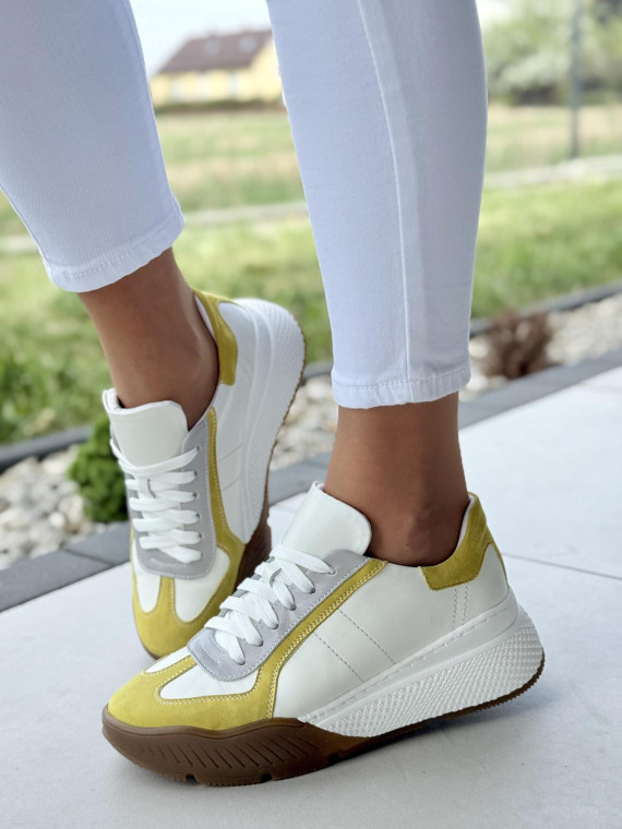 Sneakersy damskie OLEKSY ze skóry naturalnej Polskiej produkcji