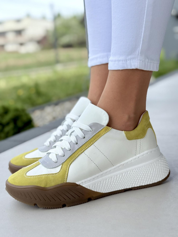 Sneakersy damskie OLEKSY ze skóry naturalnej Polskiej produkcji