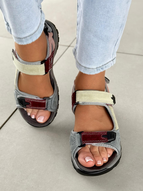 Sandałki damskie ze skóry naturalnej