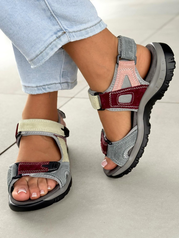 Sandałki damskie ze skóry naturalnej