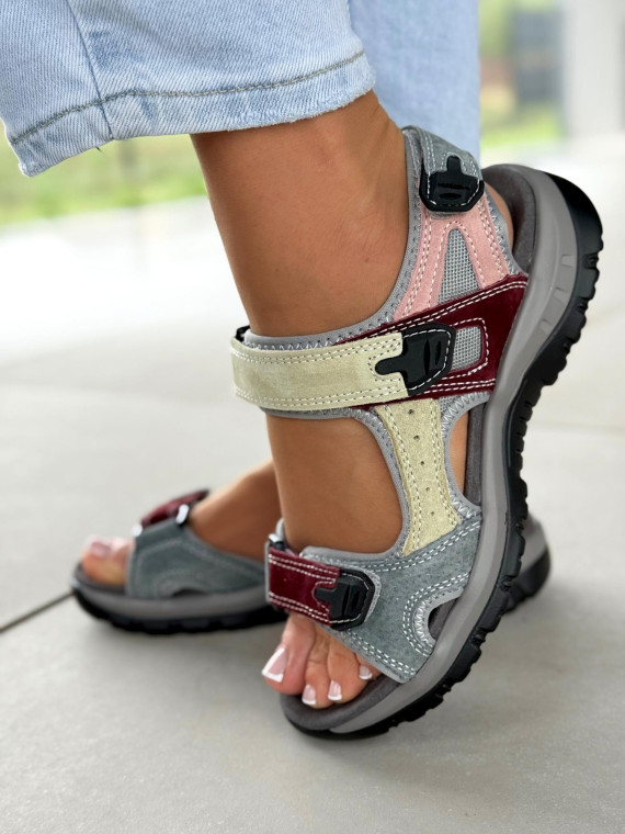 Sandałki damskie ze skóry naturalnej