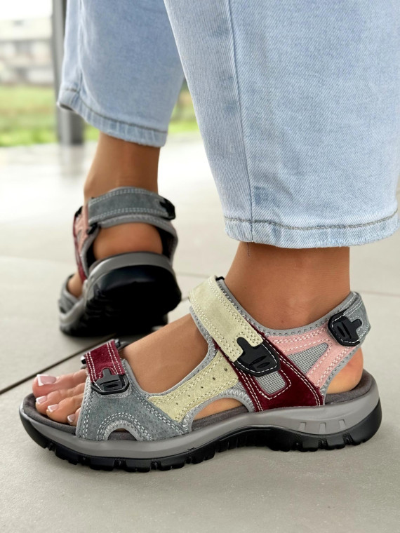 Sandałki damskie ze skóry naturalnej