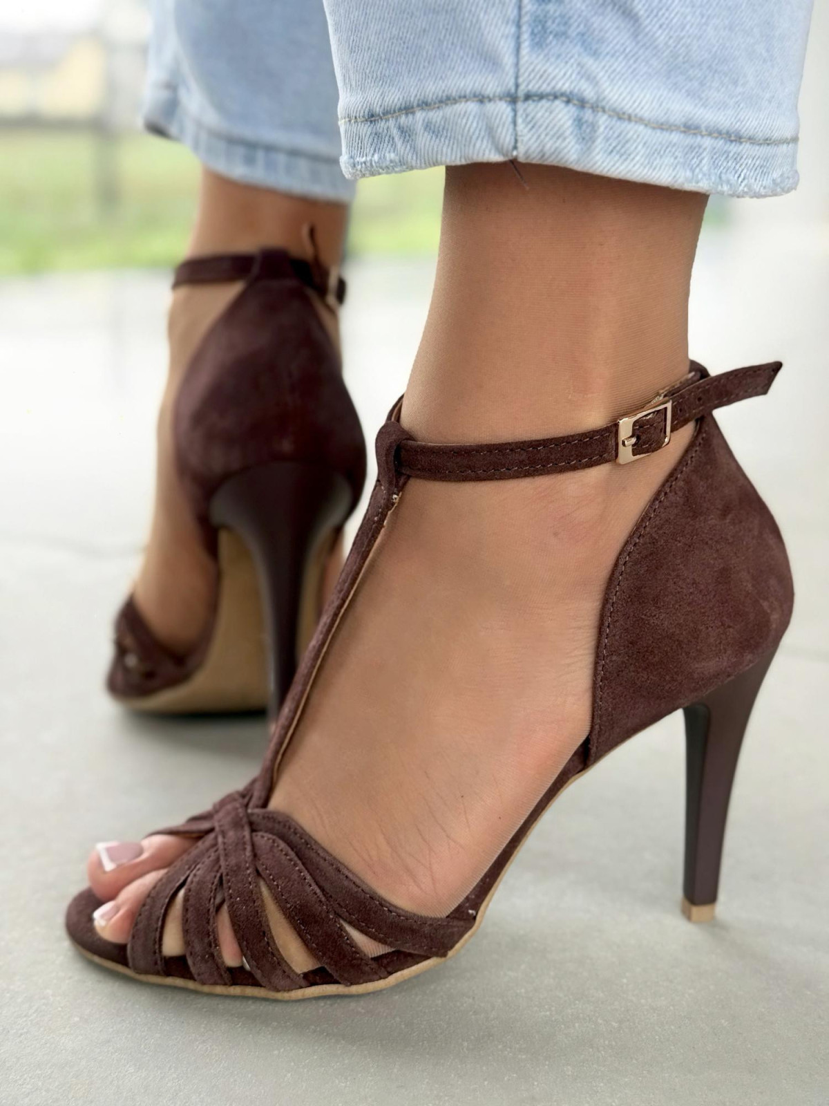 Sandałki damskie OLEKSY ze skóry naturalnej Polskiej produkcji