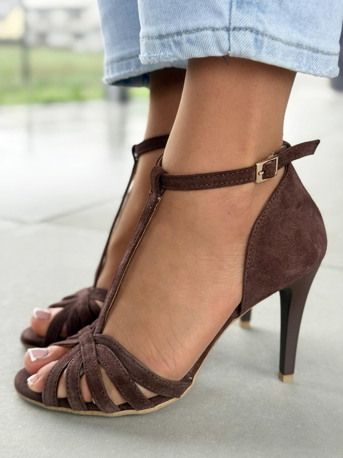 Sandałki damskie OLEKSY ze skóry naturalnej Polskiej produkcji