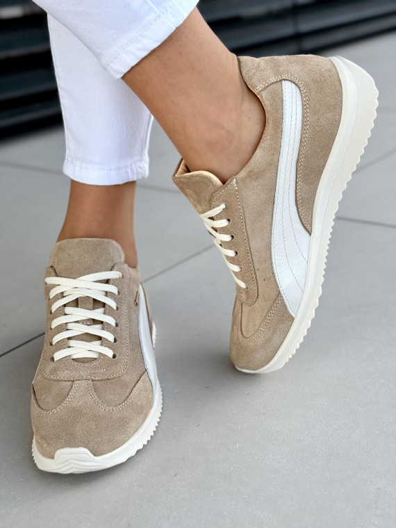 Sneakersy damskie OLEKSY ze skóry naturalnej Polskiej produkcji