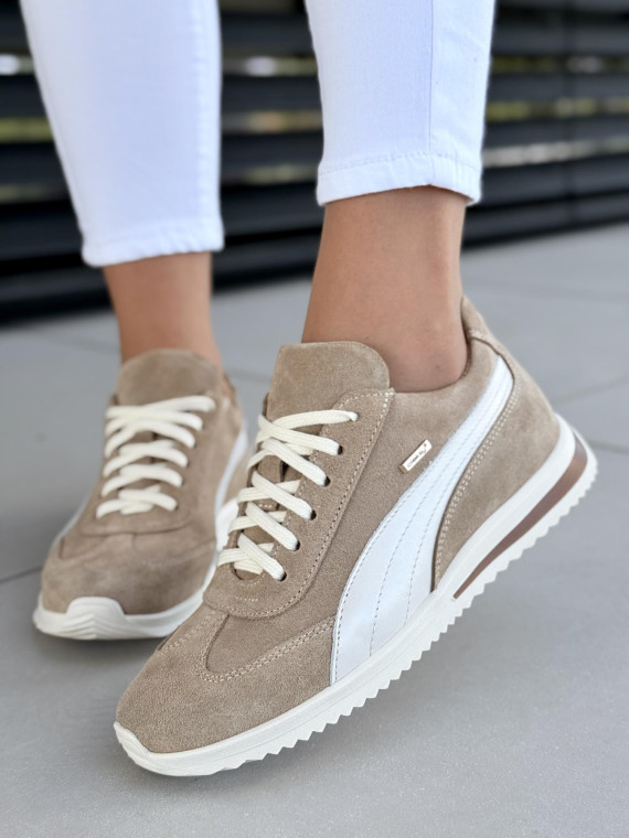 Sneakersy damskie OLEKSY ze skóry naturalnej Polskiej produkcji