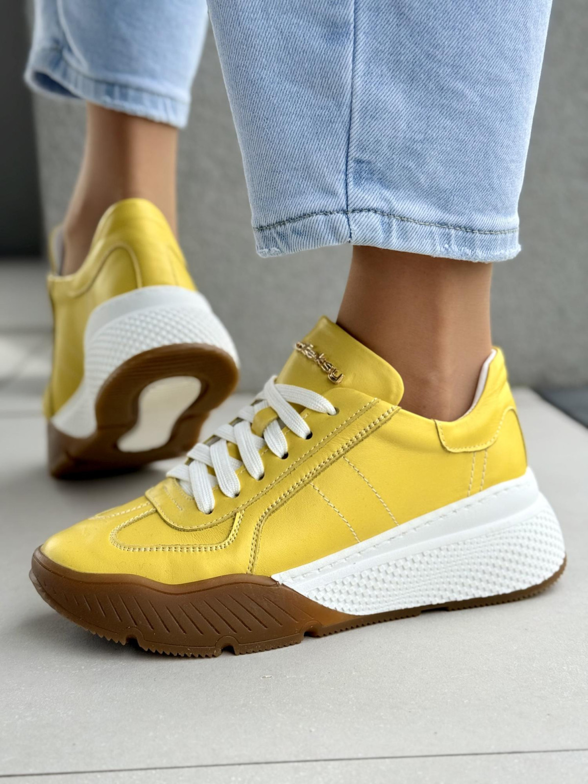 Sneakersy damskie OLEKSY ze skóry naturalnej Polskiej produkcji