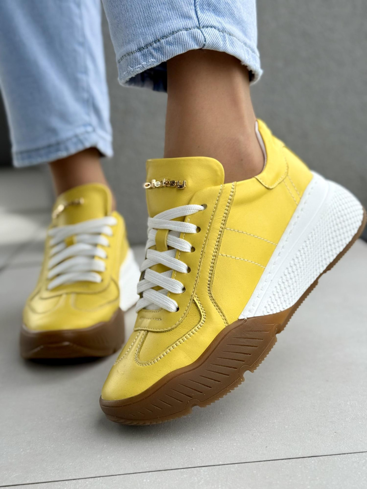 Sneakersy damskie OLEKSY ze skóry naturalnej Polskiej produkcji