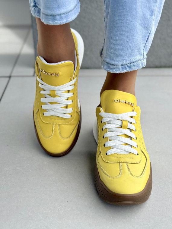 Sneakersy damskie OLEKSY ze skóry naturalnej Polskiej produkcji