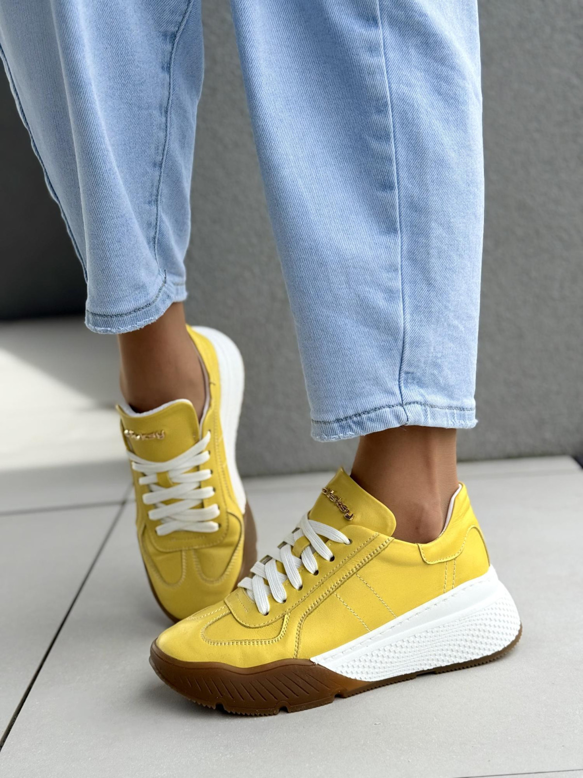 Sneakersy damskie OLEKSY ze skóry naturalnej Polskiej produkcji