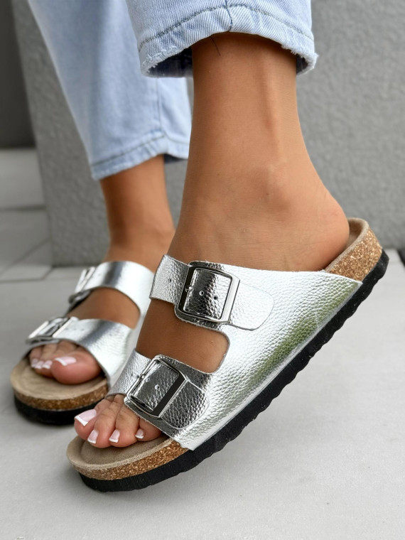 Klapki damskie ze skóry naturalnej