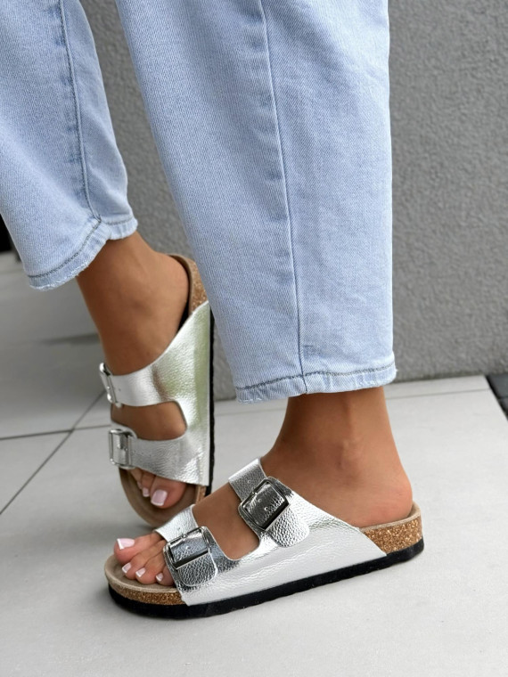 Klapki damskie ze skóry naturalnej