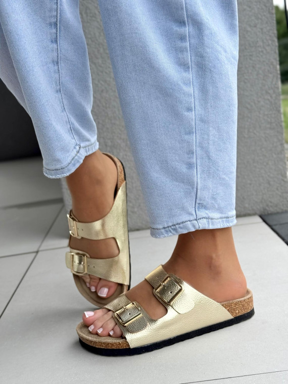 Klapki damskie ze skóry naturalnej