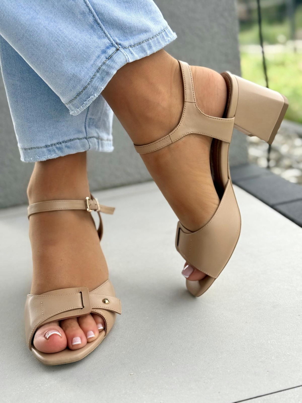 Sandałki damskie OLEKSY ze skóry naturalnej Polskiej produkcji