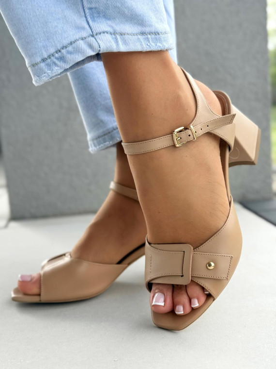 Sandałki damskie OLEKSY ze skóry naturalnej Polskiej produkcji