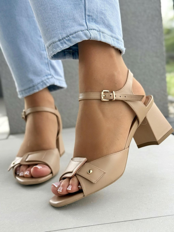 Sandałki damskie OLEKSY ze skóry naturalnej Polskiej produkcji