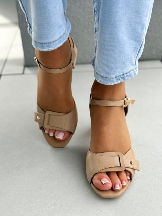 Sandałki damskie OLEKSY ze skóry naturalnej Polskiej produkcji