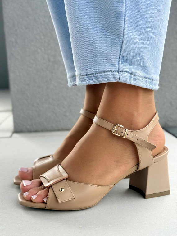 Sandałki damskie OLEKSY ze skóry naturalnej Polskiej produkcji