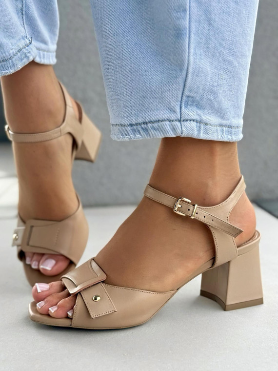 Sandałki damskie OLEKSY ze skóry naturalnej Polskiej produkcji