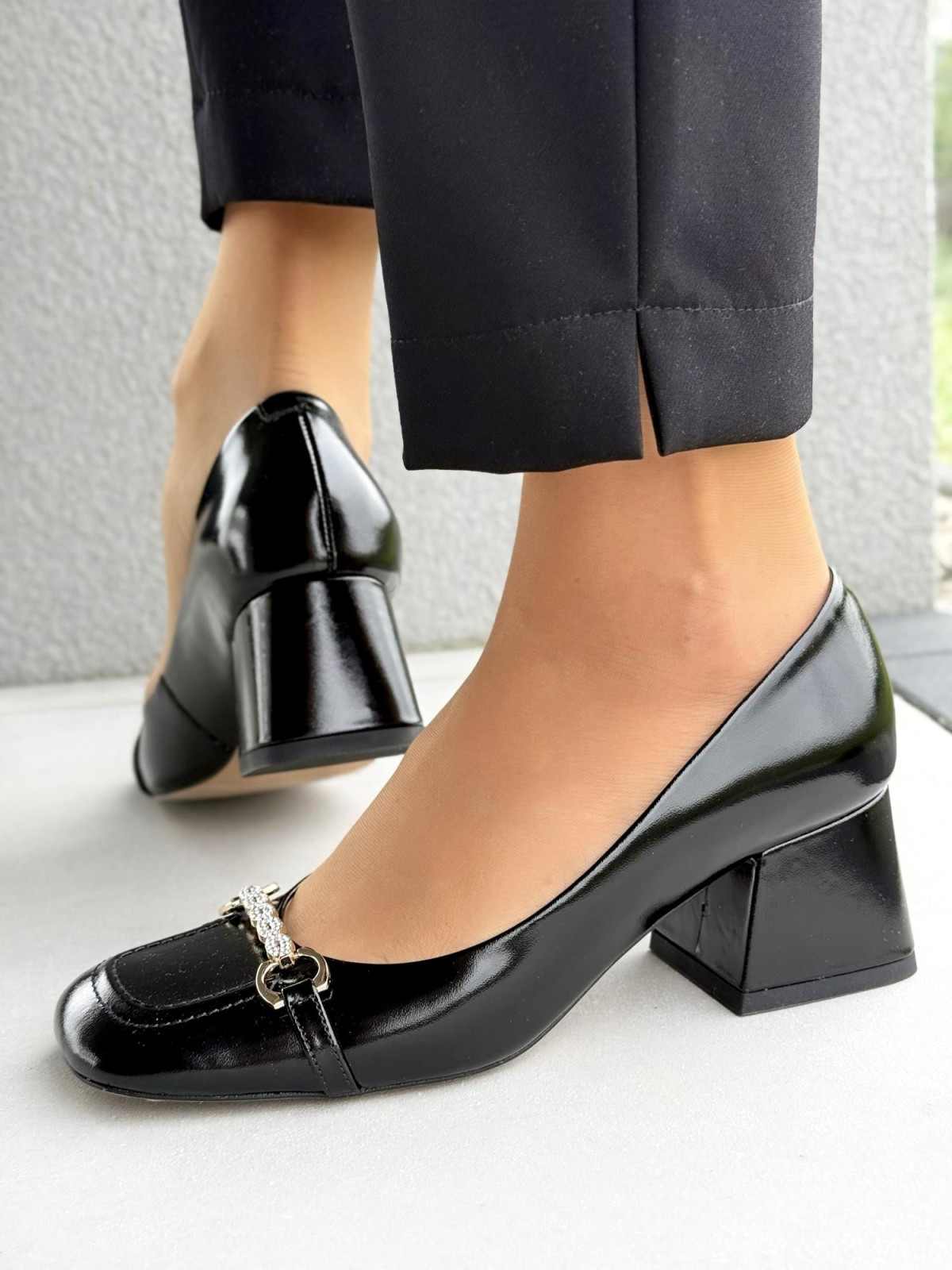 Czółenka OLEKSY ze skóry naturalnej Polskiej produkcji