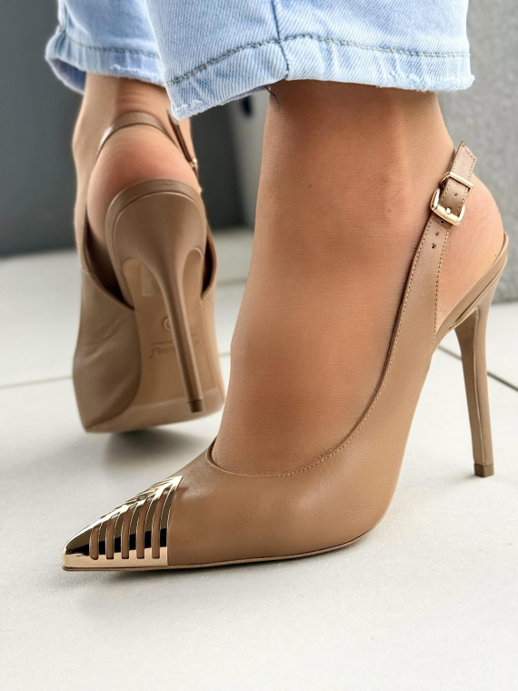 Czółenka OLEKSY ze skóry naturalnej Polskiej produkcji