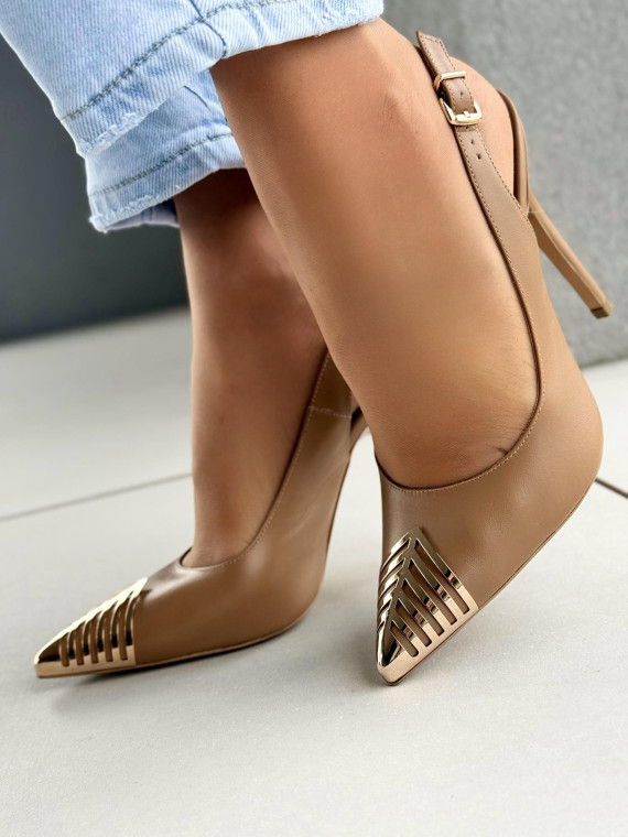 Czółenka OLEKSY ze skóry naturalnej Polskiej produkcji