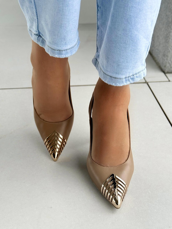 Czółenka OLEKSY ze skóry naturalnej Polskiej produkcji