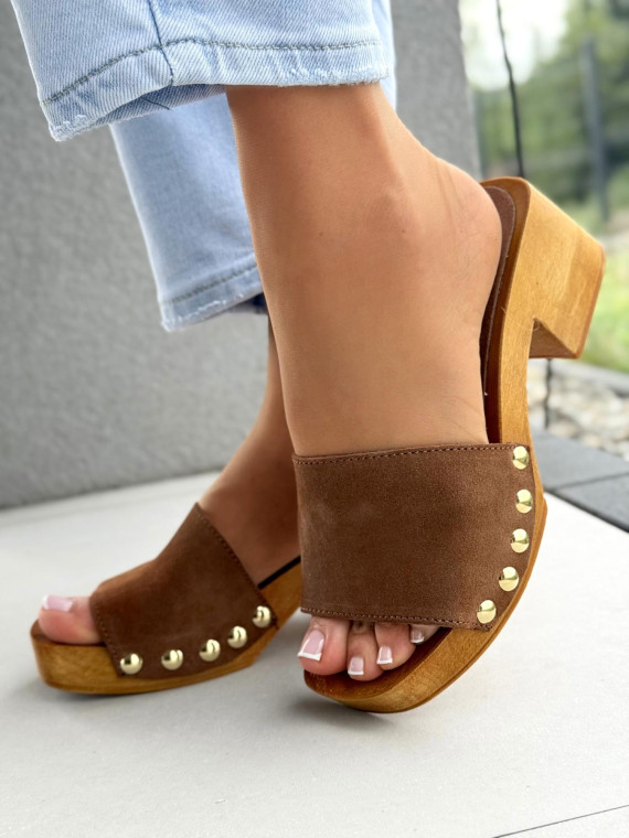 Klapki damskie ze skóry naturalnej