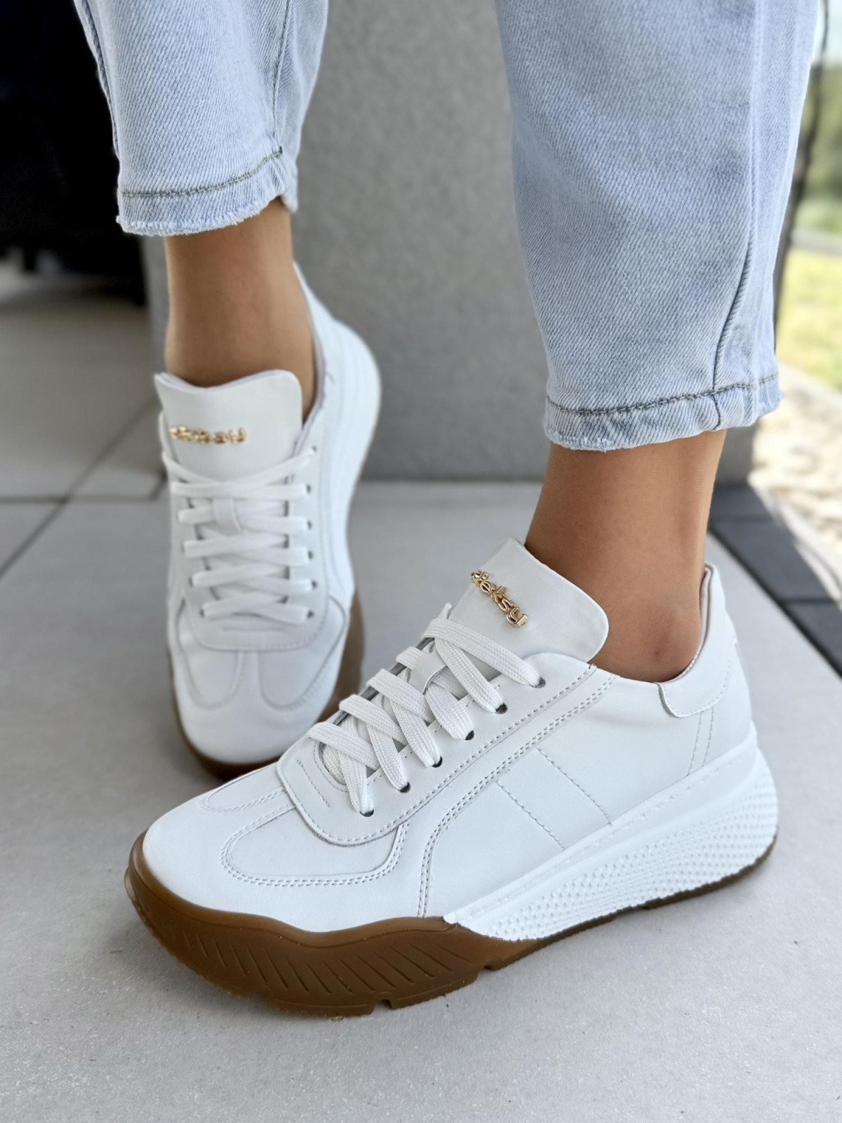 Sneakersy damskie OLEKSY ze skóry naturalnej Polskiej produkcji