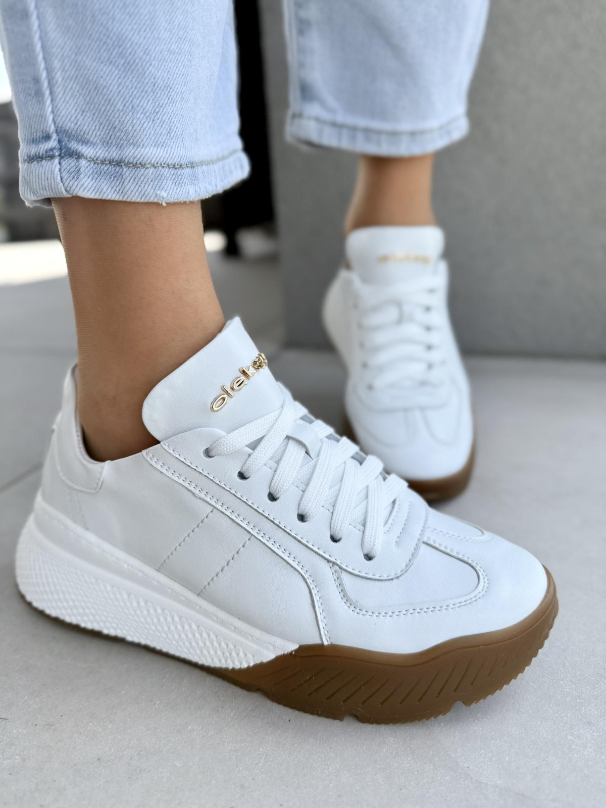 Sneakersy damskie OLEKSY ze skóry naturalnej Polskiej produkcji