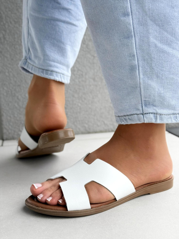 Sandałki damskie ze skóry naturalnej