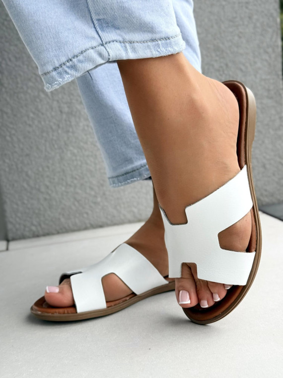 Sandałki damskie ze skóry naturalnej