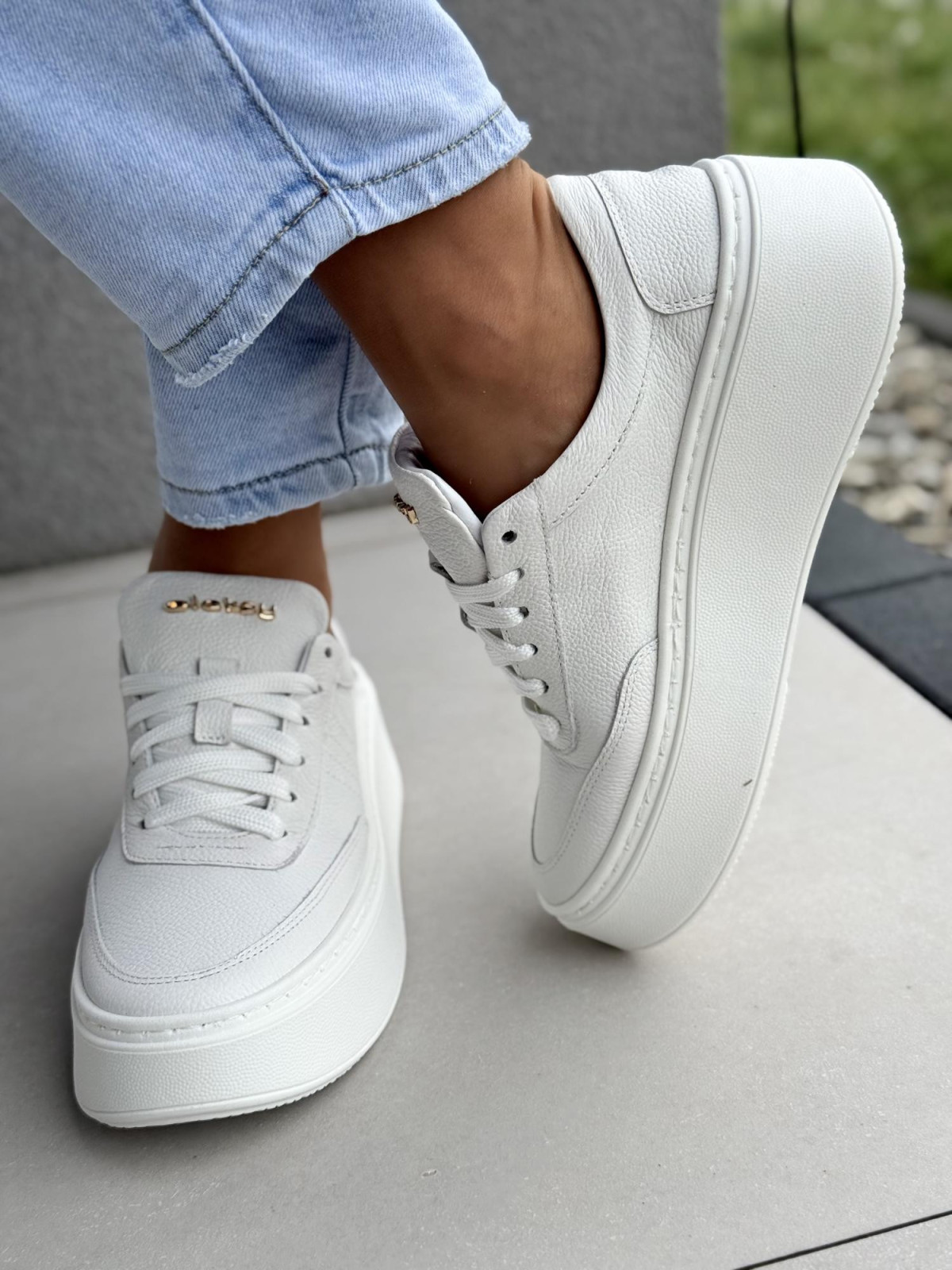 Sneakersy damskie OLEKSY ze skóry naturalnej Polskiej produkcji