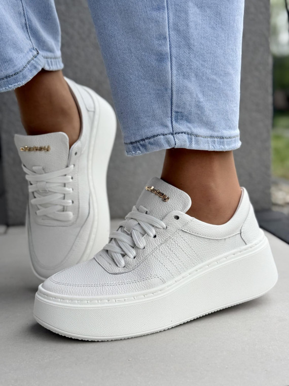 Sneakersy damskie OLEKSY ze skóry naturalnej Polskiej produkcji