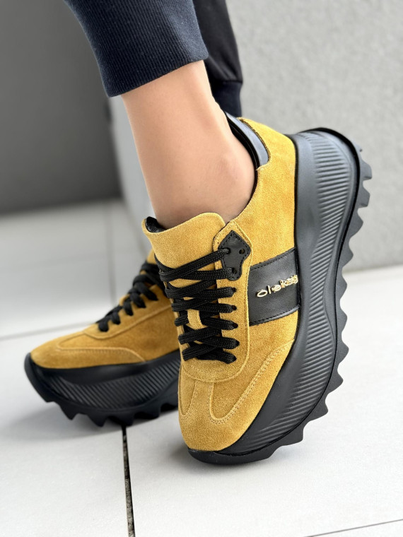 Sneakersy damskie OLEKSY ze skóry naturalnej Polskiej produkcji