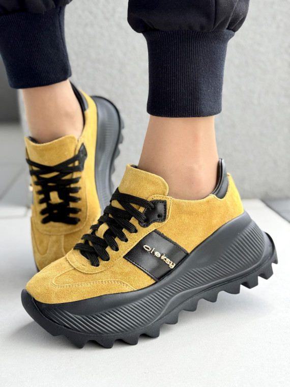 Sneakersy damskie OLEKSY ze skóry naturalnej Polskiej produkcji