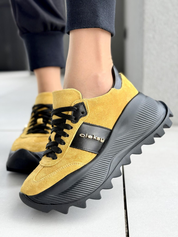 Sneakersy damskie OLEKSY ze skóry naturalnej Polskiej produkcji