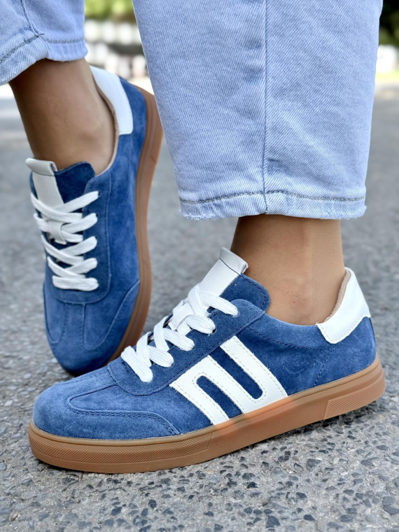 Sneakersy damskie ze skóry naturalnej