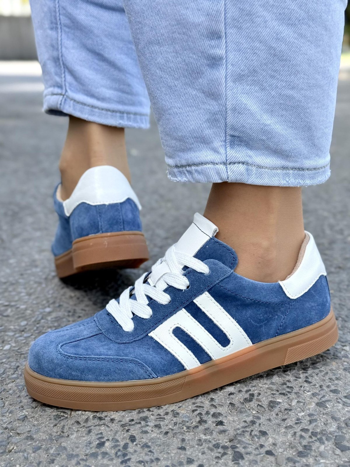 Sneakersy damskie ze skóry naturalnej