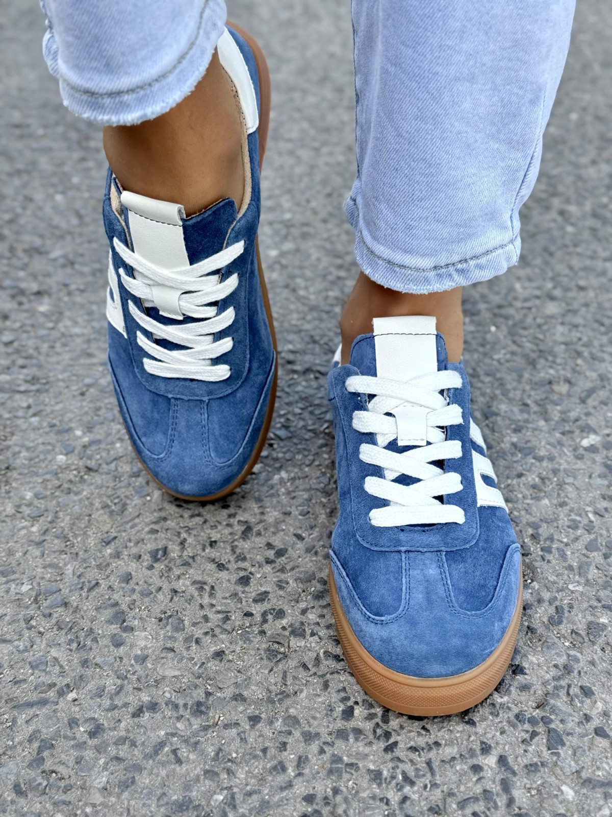 Sneakersy damskie ze skóry naturalnej