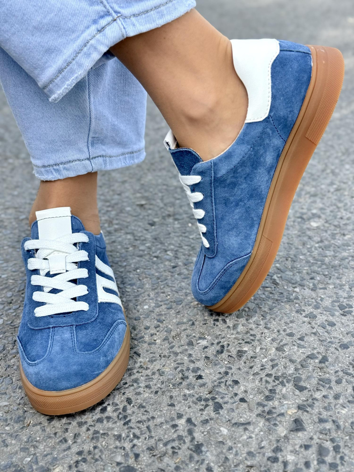 Sneakersy damskie ze skóry naturalnej